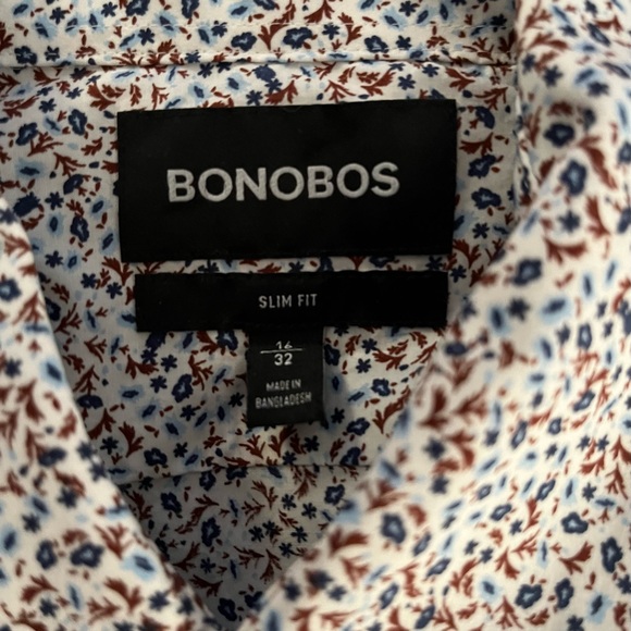 Bonobos Jetsetter Men's Floral Shirt - Slim Fit Size 16x32 - Picture 4 of 6